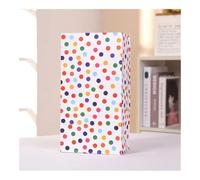 Lot de 100 sacs cadeaux en papier à rayures colorées arc-en-ciel pour fête de mariage Sacs à dragées à poser sur le dessus pour bricolage, bonbons, fournitures d'anniversaire (V-2, 100 pièces_13 x 8 x