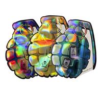 Lot de 100 sacs Cali Packs 3,5 g | Pochette - Petit sac Mylar résistant aux odeurs | Baggies (Grenade)