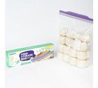 Lot de 100 sacs de congélation à fermeture éclair - Sacs alimentaires en plastique ultra résistants avec double fermeture éclair - Hermétiques, étanches, sans BPA (25 x 27 cm)