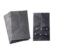 Lot de 100 sacs de croissance en polyéthylène réutilisables pour fleurs, légumes, fruits, transplantations, avec pénétration naturelle de l'eau (20 x 25 cm)