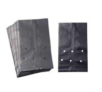 Lot de 100 sacs de plantation épais en polyéthylène pour fleurs, légumes, fruits, arbres, tomates et poivrons en serre ou jardin (20 x 25 cm)