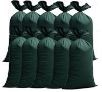 Lot de 100 sacs de sable en cas d'inondation - Protection contre les inondations avec cordon de serrage - 40 x 60 cm - Sac en tissu pour protection contre l'eau - Non remplis (100)