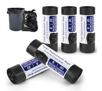 Lot de 100 Sacs de Toilette Noirs - Sacs Poubelle de Camping Biodégradables - 30 L - Pour Toutes Les Toilettes de Camping - Sacs Poubelle Extra épais Et étanches - Accessoires de Toilette