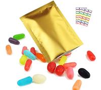 Lot de 100 sacs d'emballage alimentaire sous vide en aluminium épais pour haricots, blé, céréales (6 x 9 cm)
