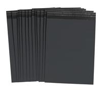 Lot de 100 sacs d'expédition noirs autocollants en plastique pour cartes postales ou postaux (152 x 228 mm)