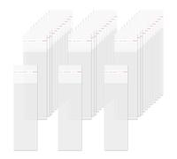 Lot de 100 sacs en cellophane autocollants de 5 x 18 cm avec fermeture autocollante en plastique transparent pour collier, stylo, pinceau à lèvres, cuillère à café