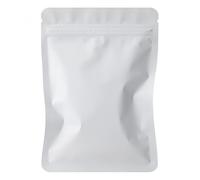 Lot de 100 sacs en Mylar refermables avec fermeture à glissière - Sacs d'emballage avec fermeture éclair - 3,5 - Pour nourriture, bijoux, appareils électroniques (blanc, 10,5 x 15 cm)