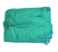 Lot de 100 Sacs en Filet Vert de 42 cm x 60 cm, 15 kg avec Cordon de Serrage, Sacs Raschel en Maille pour légumes, bûches et Bois