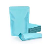 Lot de 100 sacs hermétiques refermables en feuille d'aluminium, étanches aux odeurs, pour emballage, 20,1 x 30 cm, bleu