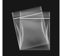Lot de 100 sacs hermétiques refermables en plastique transparent réutilisables pour le stockage des aliments, des bijoux, des médicaments (7,6 x 8,3 cm)