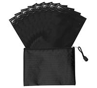Lot de 100 sacs jetables pour femme - 15,2 x 20,3 cm - Noir opaque - Fermeture éclair - Avec sac de rangement noir - Discret - Pour tampons, serviettes hygiéniques, doublures hygiéniques