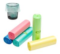 Lot de 100 sacs poubelle bio de 10 l, 5 couleurs, sacs poubelle biologiques, compostables, indéchirables, pour cuisine, bureau, salon (45 x 50 cm)
