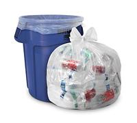 Lot de 100 sacs poubelle transparents de 100 litres - 10 x 10 m - 1,5 mL (équivalent) - Série CSR - Sacs poubelle industriels robustes transparents pour le recyclage, les entrepreneurs, le stockage,