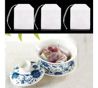 Lot de 100 sacs réutilisables avec cordon de serrage pour savon de bain, thé, herbes, épices, sachets de thé vides en tissu non tissé mesurant 5, 5 x 7 cm pour un emballage facile