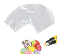 Lot de 100 sacs thermorétractables transparents POF - 12 x 17 cm - Pour emballage fait maison - Savon, bombes de bain, bougies