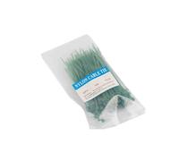 Lot de 100 sangles en plastique multicolores auto-bloquantes en nylon (3,6 x 250 mm, vert foncé)