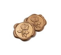 Lot de 100 sceaux de cire autocollants pour anniversaire, mariage, invitations, enveloppes, Noël, emballage cadeau, rose ronde en relief
