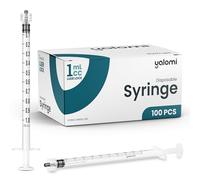 Lot de 100 seringues Luer Lock de 1 ml (sans aiguille). Yalomi