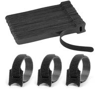 Lot de 100 Serre Câble Réutilisables en Nylon, Attache Cable, 150 MM x 12 MM Attaches de Câble Réglables avec Crochet et Boucle, Gestion des Câbles pour Bureau, Maison, Jardin et autres