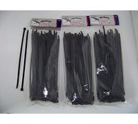 Lot de 100 serre-câbles - 150 x 3,6 mm - Noirs