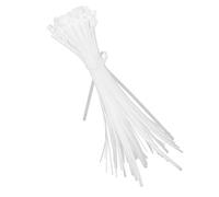 Lot de 100 serre-câbles, attaches de câble polyvalentes, enveloppes épaisses et fines avec fermeture éclair en nylon, fournitures 8 x 400 (blanc)