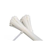 Lot de 100 serre-câbles autobloquants en plastique et nylon, organiseur fils câbles avec fermeture éclair Gestion des Câbles(White,3x200mm)