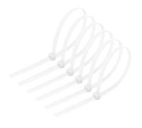 Lot de 100 serre-câbles blancs 150 mm x 2,5 mm en nylon haute résistance à la traction - Petits serre-câbles autobloquants robustes et résistants aux intempéries PACKIVO