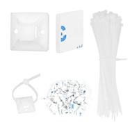 Lot de 100 serre-câbles de 150 mm et 100 attaches autoadhésives de 25 mm
