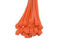 Lot de 100 serre-câbles en polyamide 6.6 de qualité industrielle Orange 4,8 x 300 mm