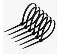 Lot de 100 serre-câbles noirs - 300 mm x 4,6 mm - En nylon - Haute résistance à la traction - Petits serre-câbles - Auto-bloquants - Robustes et résistants aux intempéries PACKIVO