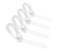Lot de 100 serre-câbles réutilisables en nylon pour la maison, le bureau, l'atelier - 7,2 x 150 mm - Blanc