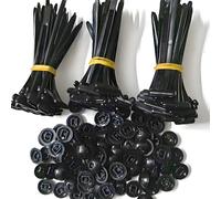Lot de 100 serre-câbles universels en nylon autobloquants, robustes, durables, multi-usages Push Mount pour réparation automobile, outil de fixation rapide pour les réparations quotidiennes