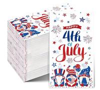 Lot de 100 serviettes décoratives jetables en papier pour fête de l'indépendance 4 juillet