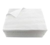 Lot de 100 serviettes en non tissé spunlace jetables - 40 x 50 cm Blanc G