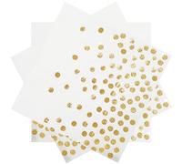 Lot de 100 serviettes jetables en papier pour cocktail - 33 x 33 cm - Pour mariage, dîner - Pour bar, dessert, anniversaire, remise de diplôme