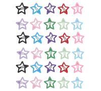 Lot de 100 Set de Set de Barrettes Étoile en Métal pour Cheveux Fins | Clips Colorés à Pression, Maintien Antidérapant, Usage Quotidien et Soirées Rave, pour Frange