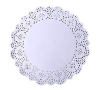 Lot de 100 sets de table ronds en papier dentelle pour fête de mariage, décoration de table pour salle à manger