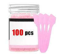 Lot de 100 spatules de soins de la peau - Mini outils applicateurs portables à tête plate - Idéal pour le maquillage, les crèmes, les lotions, les salons de beauté, l'utilisation à domicile, les