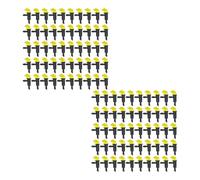 Lot de 100 spots goutte à goutte drapeau vert 2 l/h - Pièces système de raccordement - Tuyau de 4 mm/7 mm - Pour jardin de légumes de pelouse