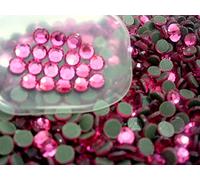 Lot de 100 strass thermocollant hotfix de 4 mm SS16 de qualité DMC MC Rose fraise