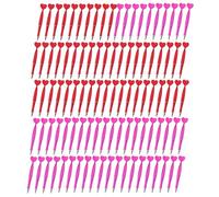 Lot de 100 stylos à bille à pointe cœur, encre noire fluide, corps léger en plastique, stylos multicolores pour cadeaux de Saint Valentin, fêtes, bureaux, loisirs créatifs et petites attentions