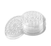 Lot de 100 supports de colle à cils jetables en plastique transparent pour extensions de cils