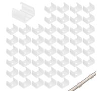 Lot de 100 supports de fixation pour bande lumineuse LED, 12-14 mm - Supports de montage pour corde néon - Montage flexible étanche pour signes décoratifs intérieurs/extérieurs - Seiwei