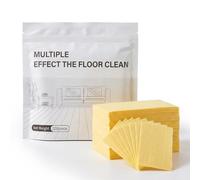 Lot de 100 tablettes de nettoyage de sol, feuilles de nettoyage multi-surfaces concentrées solubles dans l'eau, recharge de nettoyage en profondeur for carrelage, vinyle, bois dur(Yellow)