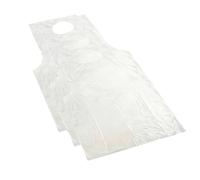 Lot de 100 tabliers jetables en plastique transparent imperméable pour cuisine, coiffure, loisirs créatifs 60 x 99 cm