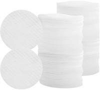 Lot de 100 tampons blancs doux pour le visage - Forme ronde - Tissu non tissé jetable - Pour enlever le maquillage et appliquer du toner de la peau - 6 cm