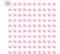 Lot de 100 têtes de fleurs de cerisier artificielles en soie - En plastique rose - Pour barrettes à cheveux de mariée - Accessoires de bricolage