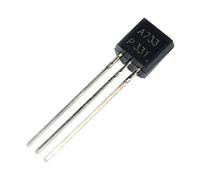 Lot de 100 transistors 2SA733 A733 0,1 A/50 V PNP Transistors TO-92 en plastique