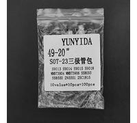 Lot de 100 transistors SOT-23 - 10 types d'émetteurs triodes - Convertisseur de carte de circuit imprimé - Connecteur d'alimentation - Connecteur électronique - Amplificateur de puce électronique