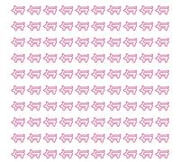 Lot de 100 trombones en forme d'animal mignon, pratiques et amusants, pour marque-pages, pour la classification des fichiers, bureau, école, organisation, motif cochon rose en